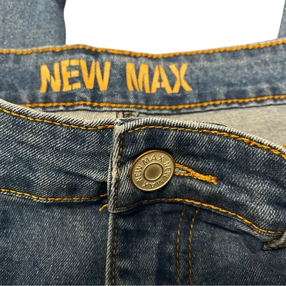 New Max Women’s Wide Leg Baggy Jeans Size 10 High Rise Cuffed Hem Blue Jeans 90s - Picture 3 of 15